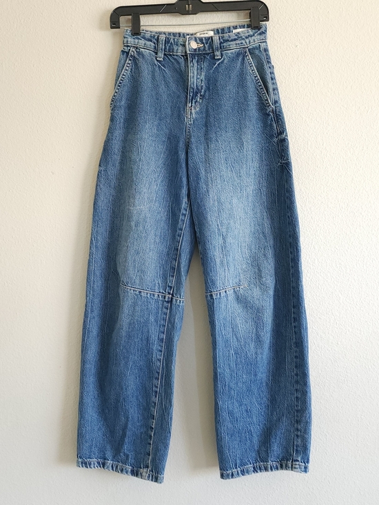 Cotton On Denim - Cotton On Curve High Rise Barrel Jeans Blue Wash Size 22 Xxs